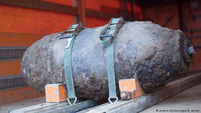 500kg WWII bomb that was found on a construction site in Berlin, Germany.