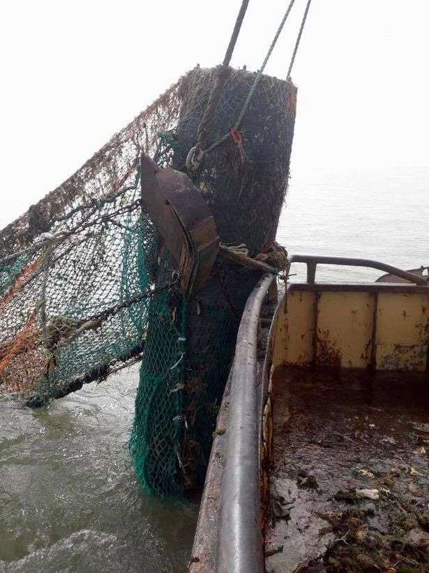 WWII-era 2,000lb German parachute mine which was trawled up off the Essex Coast near Mersea