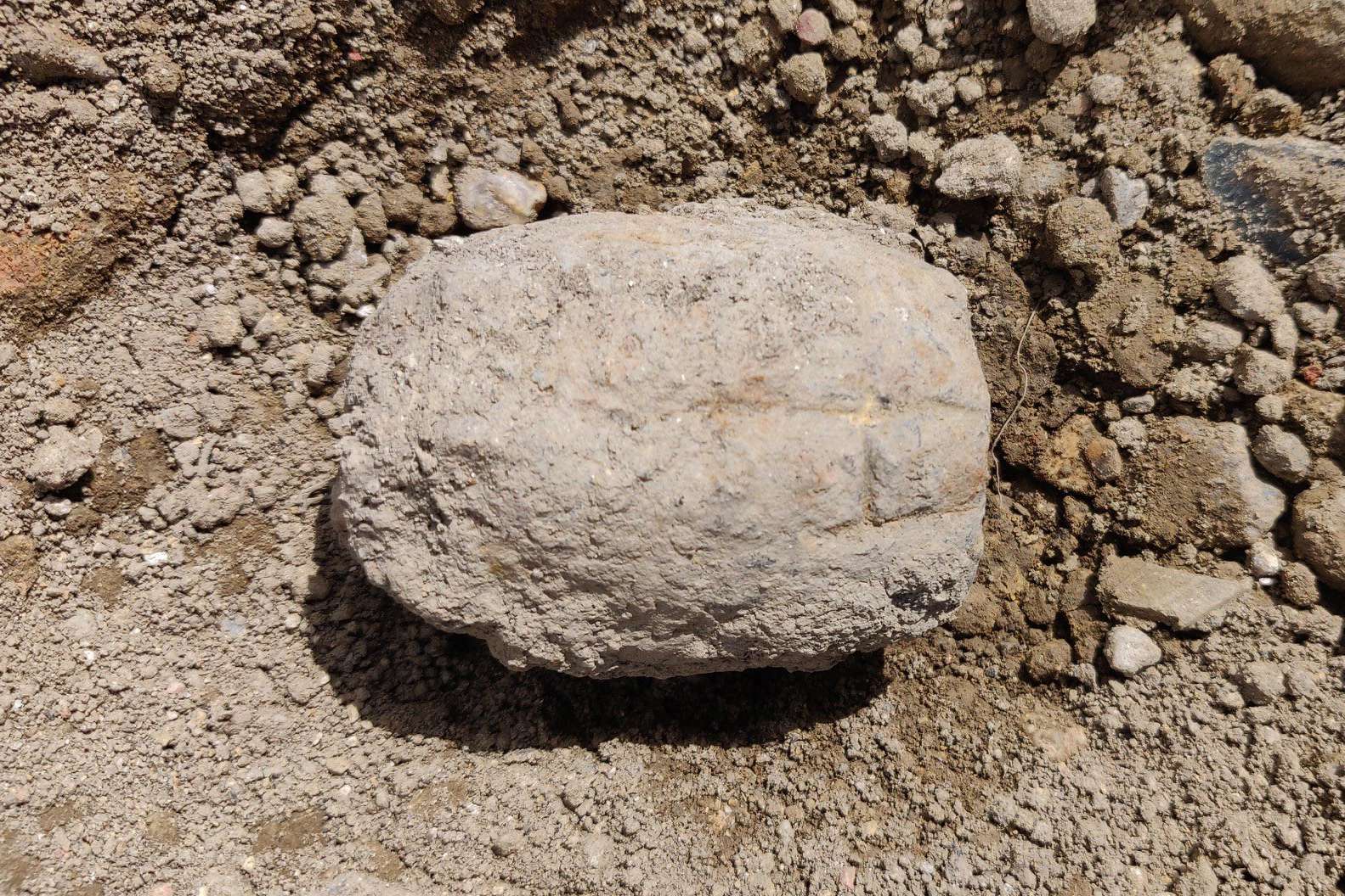 No. 36 WWII Grenade which was uncovered by 1st Line Defence during support works on a residential development in Kent.