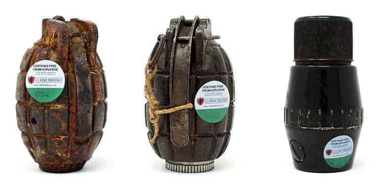 Image showing a No.5, No.36 and No.69 Grenade