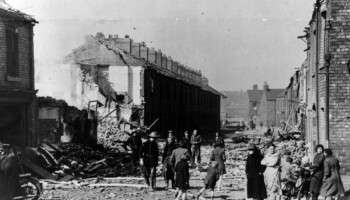 Bomb damage caused to buildings on Leeman Road in York – 29th April 1942.