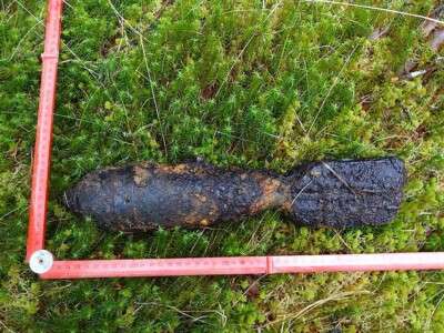 3-inch mortar round found during Target Investigation in Loch Rannoch, Scotland.