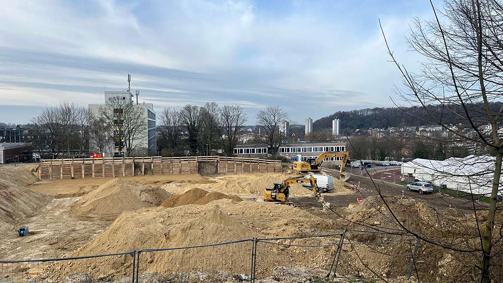 Construction site where the UXB was found in Königshügel, Aachen – Germany. (Image credit: Jennifer Keil)