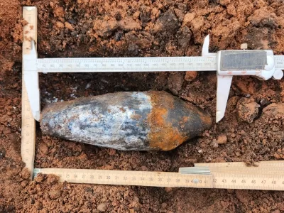 Example of explosive ordnance found by 1st Line Defence in Nottinghamshire.