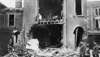 WWI bomb damage in Great Yarmouth - April 1915. Image source: Imperial War Museum.