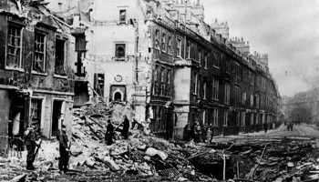 Damage caused to New King Street in Bath following the Bath Blitz of April 1942. (Image source: bathblitz.org).