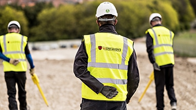 1st Line Defence operatives conducting a UXO Search & Clear operation on a construction site in the UK