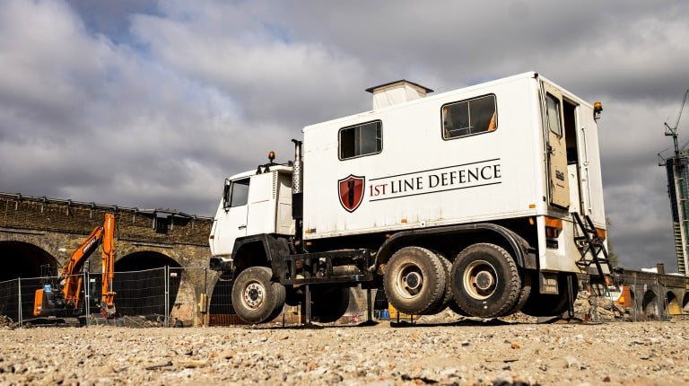 1st Line Defence conducting a UXO Intrusive Survey on a construction site in Central London.