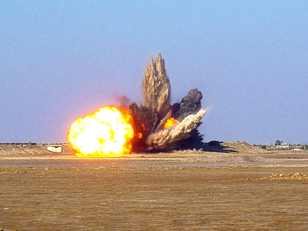 Exploded Landmine Shell Overseas Landmine & Battle Area Clearance | 1st Line Defence