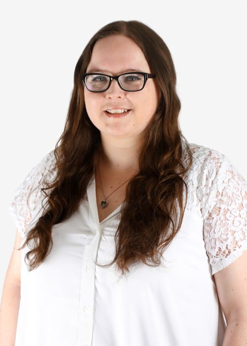 Headshot of Amelia, Research QA at 1st Line Defence